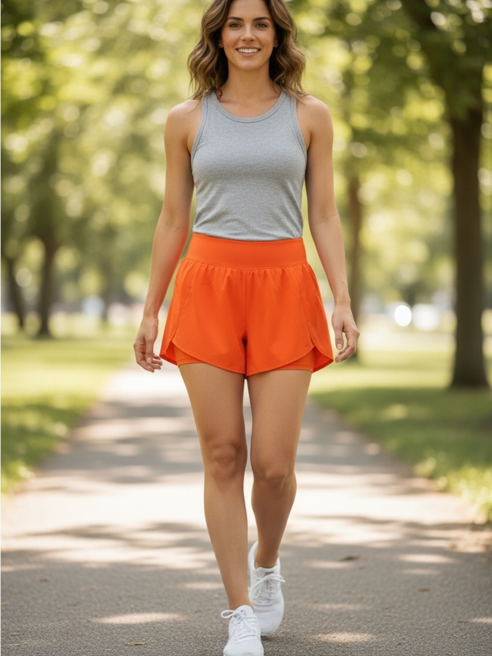 tek gear Women's Orange Run Shorts